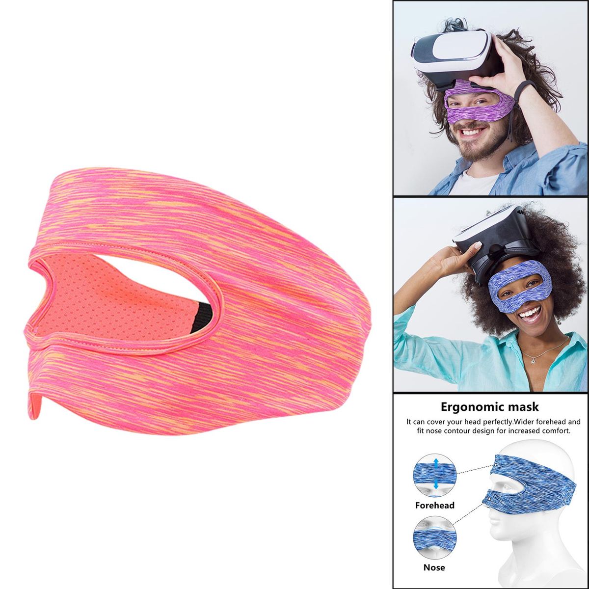 VR Masks For Quest To Use Sweat Band Design VR Accessories Orange