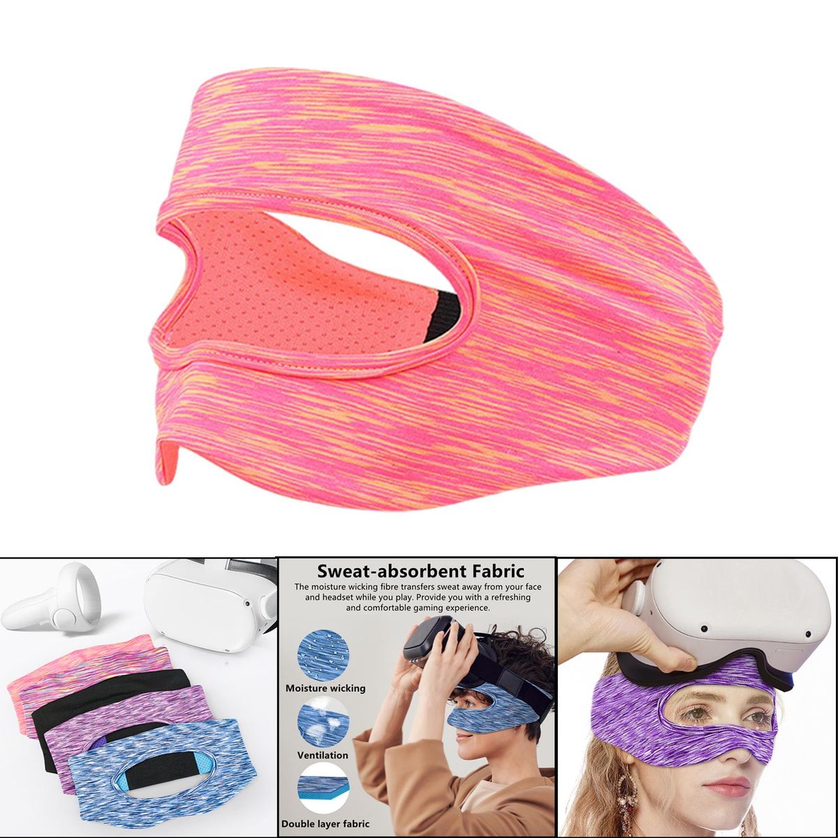 VR Masks For Quest To Use Sweat Band Design VR Accessories Orange