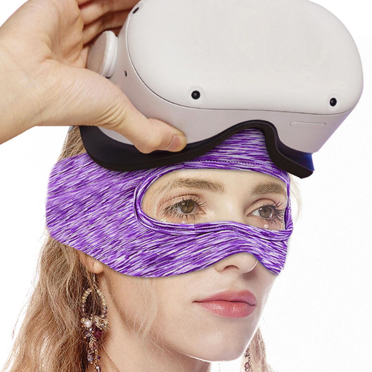 VR Masks For Quest To Use Sweat Band Design VR Accessories Orange