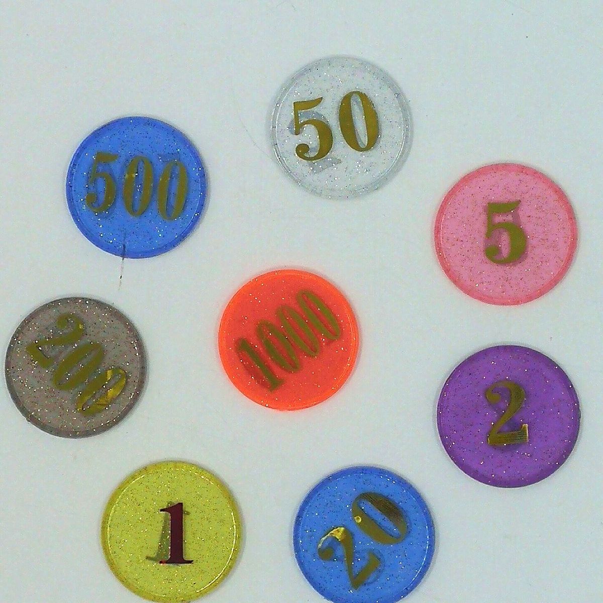 10pcs/set High-End Product Chip Coin Casino Crystal Gold