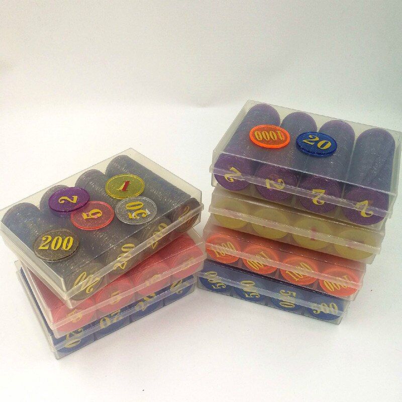10pcs/set High-End Product Chip Coin Casino Crystal Gold