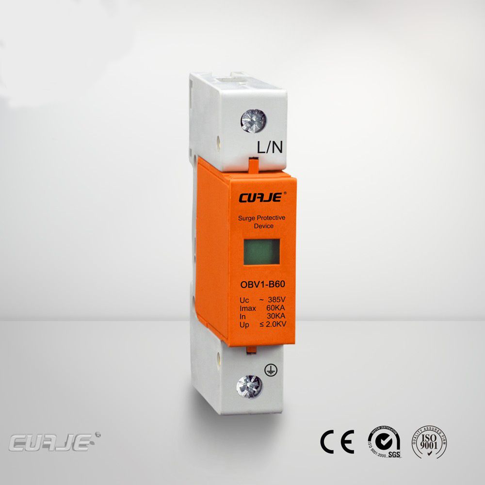 B60-1P Surge SPD 3P 30KA~60KA House 2P AC ~275V 420V 385V