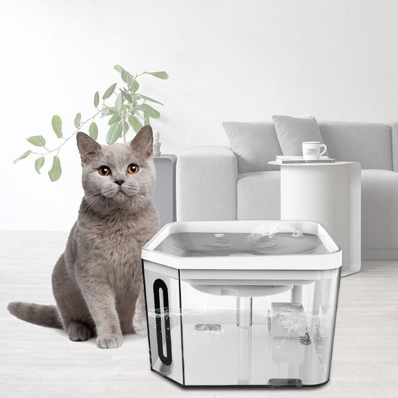 DUDU PET Dog,Cat Water Fountain,Automatic Drinking Fountain,Dog Water Dispenser,Ultra Quiet Automatic Pet Water Dispenser with Adjustable Water Flow and Activated Carbon