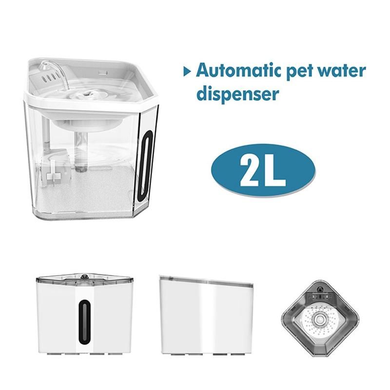 DUDU PET Dog,Cat Water Fountain,Automatic Drinking Fountain,Dog Water Dispenser,Ultra Quiet Automatic Pet Water Dispenser with Adjustable Water Flow and Activated Carbon