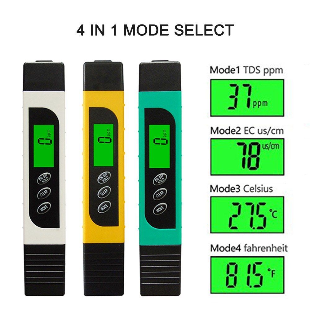 Water Quality Tester 3 In 1 Multifunction TDS Pen Tester