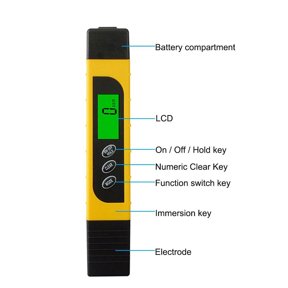 Water Quality Tester 3 In 1 Multifunction TDS Pen Tester