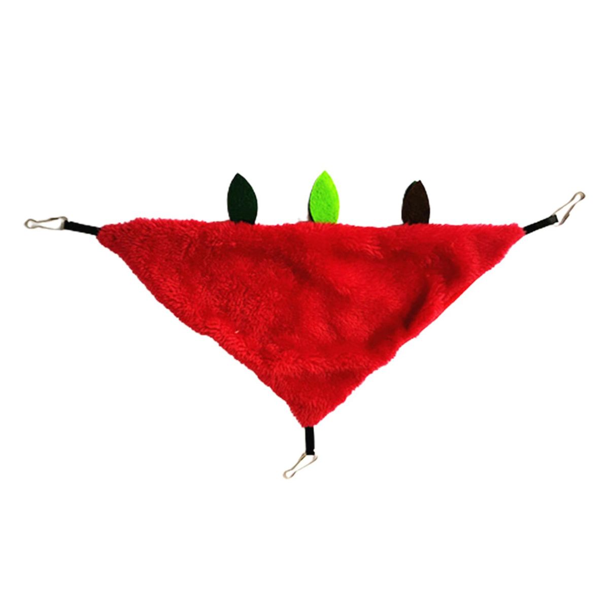5Pcs Hamster Hammock Leaf Wood Design Small Animal Hammock Tunnel Red