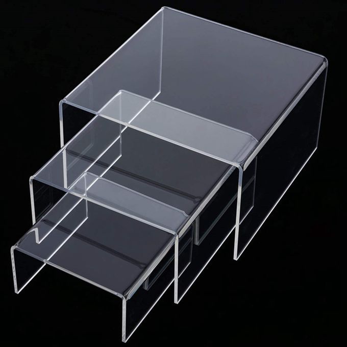 Clear Acrylic Riser Counter Tabletop Jewellery Display Stand Showcase