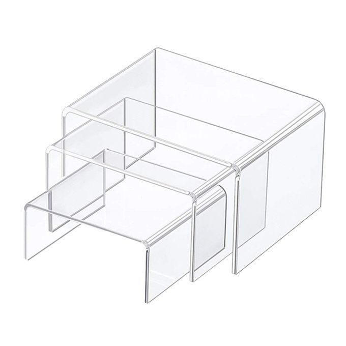 Clear Acrylic Riser Counter Tabletop Jewellery Display Stand Showcase