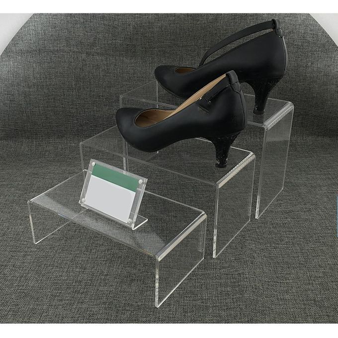 Clear Acrylic Riser Counter Tabletop Jewellery Display Stand Showcase