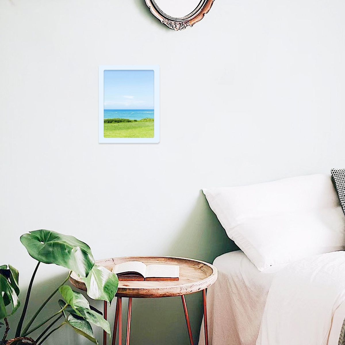 2Pcs Photo Display Frame Magnetic Frame Ornament Decor White