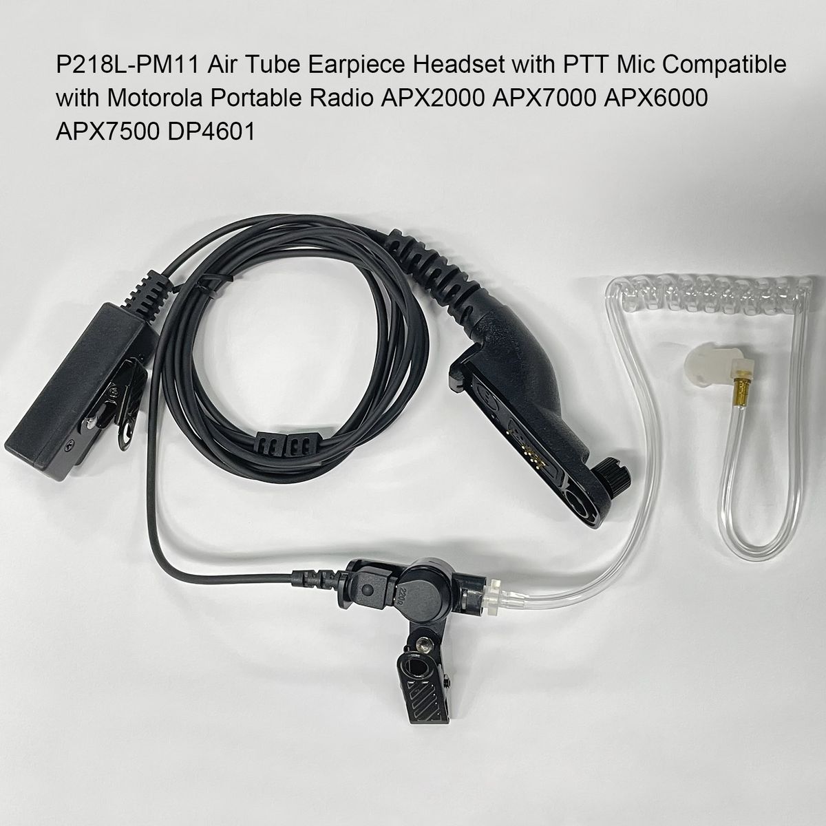 PTT Air Tube Earpiece Headset With PTT Mic Compatible With