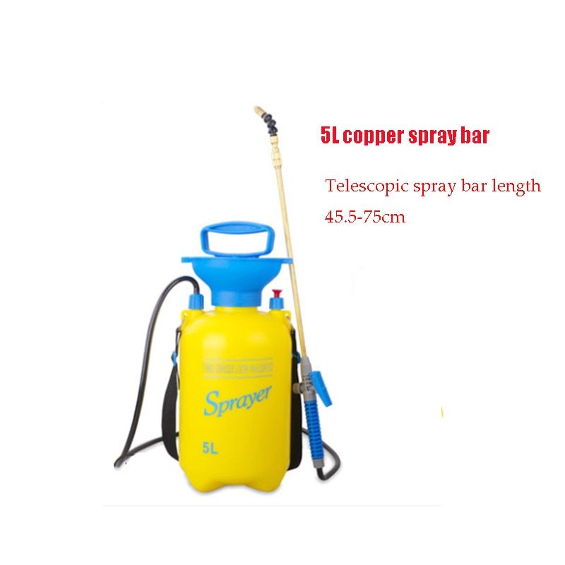 Pressure Sprayer Compressed Air Spray Garden Sprayer Pump Hand Pressure Watering Spray Garden Irrigation Car Clean 5L Copper Spray Bar