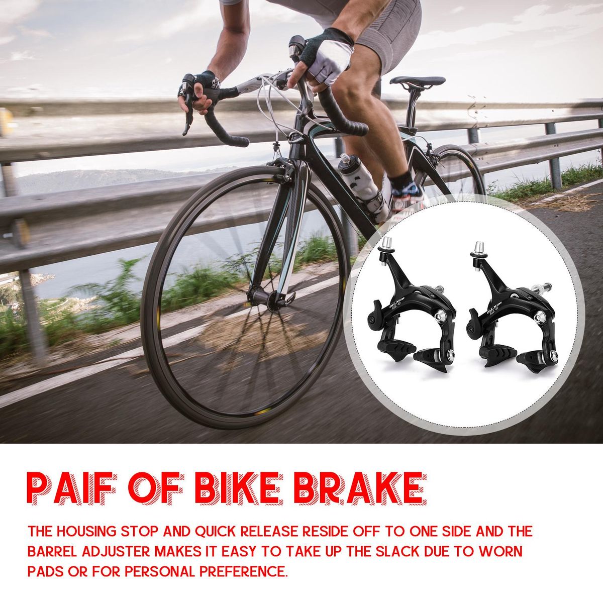 Bicycle Road Bike Brake Dual Pivot Caliper Brake for Road Bike Front Rear Caliper