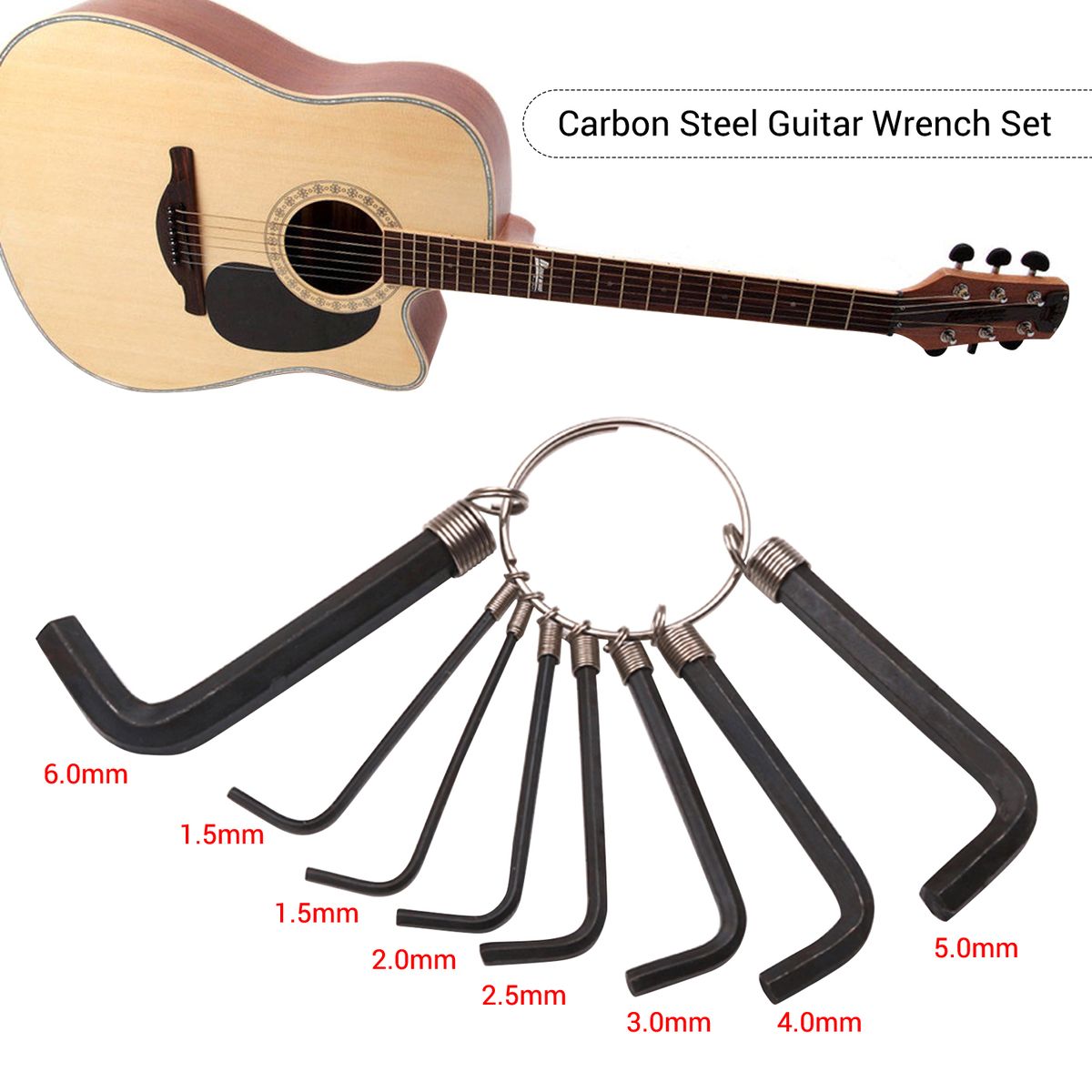 Guitar Allen Key Wrench Set Hex Hexagon For Luthiers