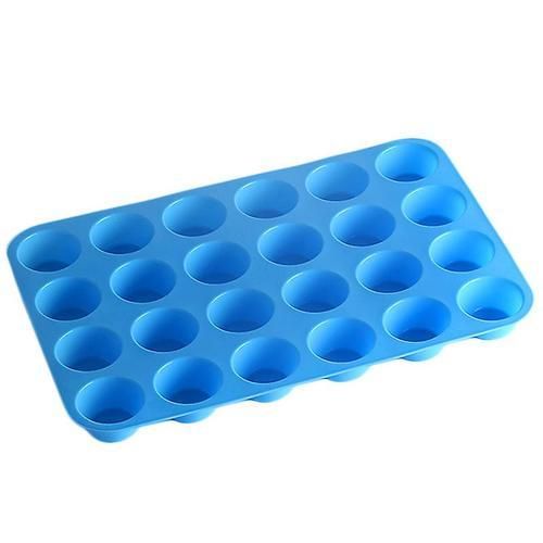 Cake Baking Mold, 24 With Round Holes 135g 24 Hole Round Kitchen Mold, Blue
