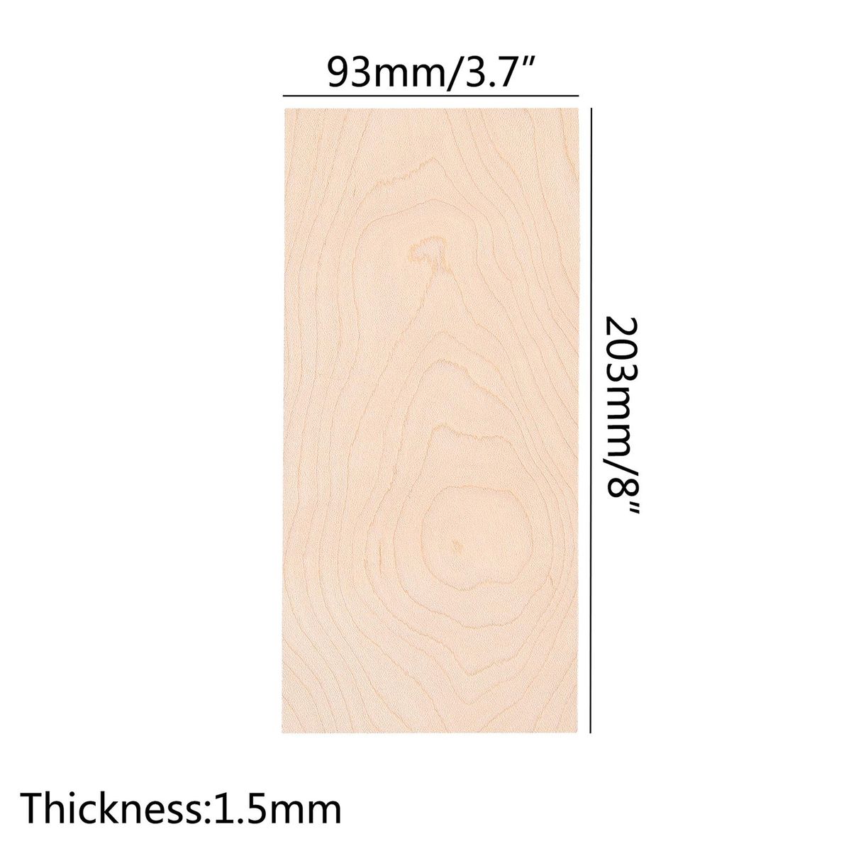 Muspor 3 Pcs Guitar Head Veneer Guitar Veneer Guitar Head Plate Neck Shims Maple Wooden Guitar Headplate DIY Replacement for Luthiers DIY Work Guitar Head Veneers Guitar Neck Shims