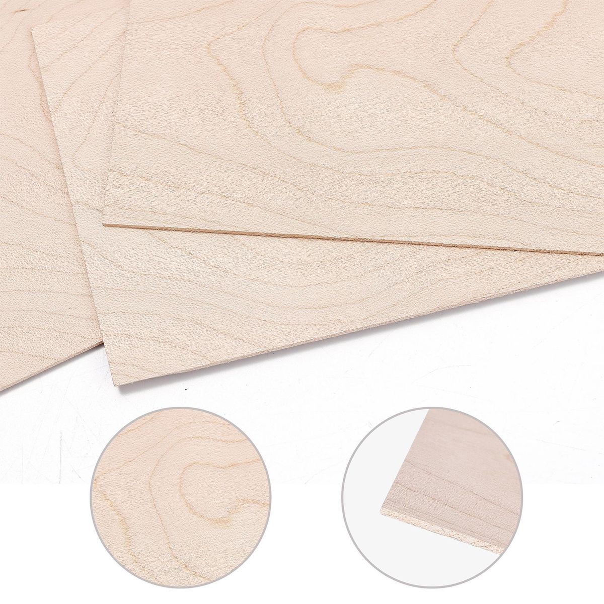 Muspor 3 Pcs Guitar Head Veneer Guitar Veneer Guitar Head Plate Neck Shims Maple Wooden Guitar Headplate DIY Replacement for Luthiers DIY Work Guitar Head Veneers Guitar Neck Shims