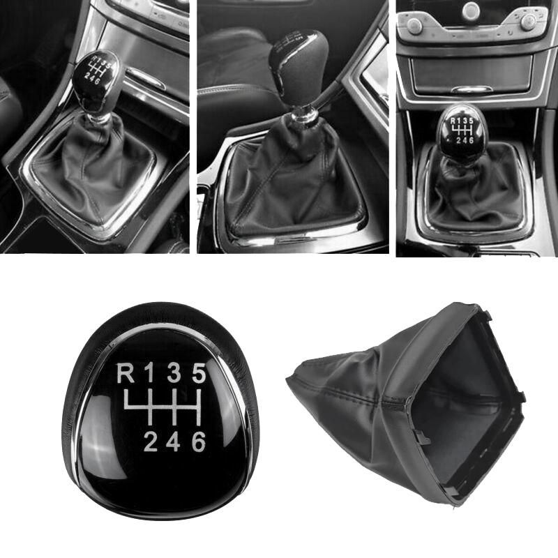 6 Speed Leather Gear Shift Knob for Ford Mondeo IV S-MAX
