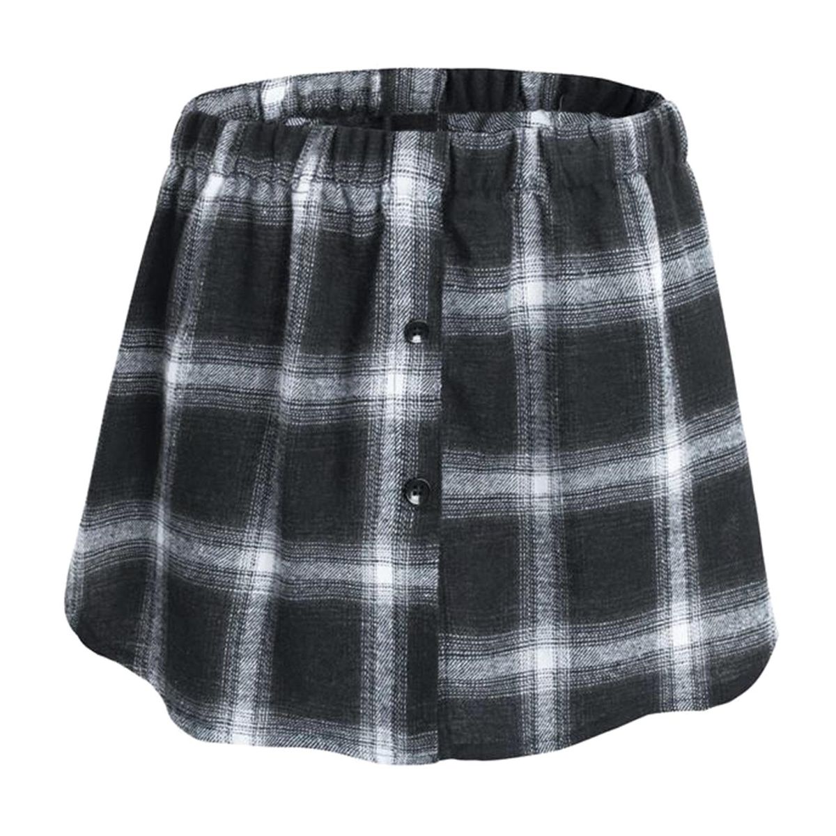 Half Skirt Girls Blouse Hemline Tail  Half Shirt Petticoat Black