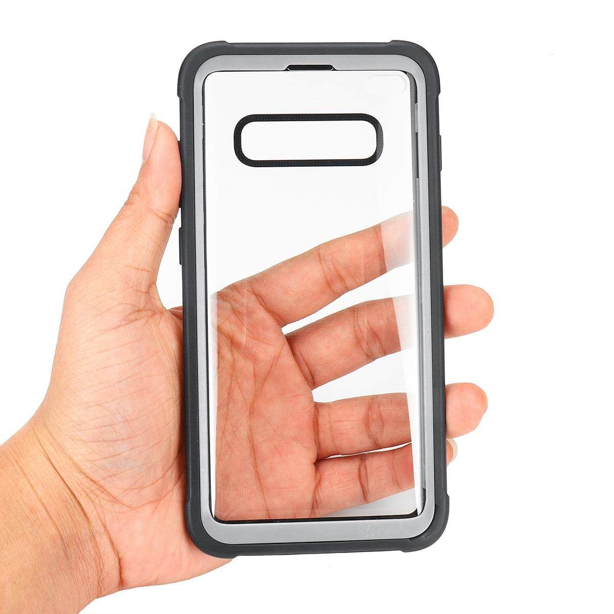 For Samsung Galaxy S10E Full-body Case Cover Waterproof Shockproof S10plus Black Transparent