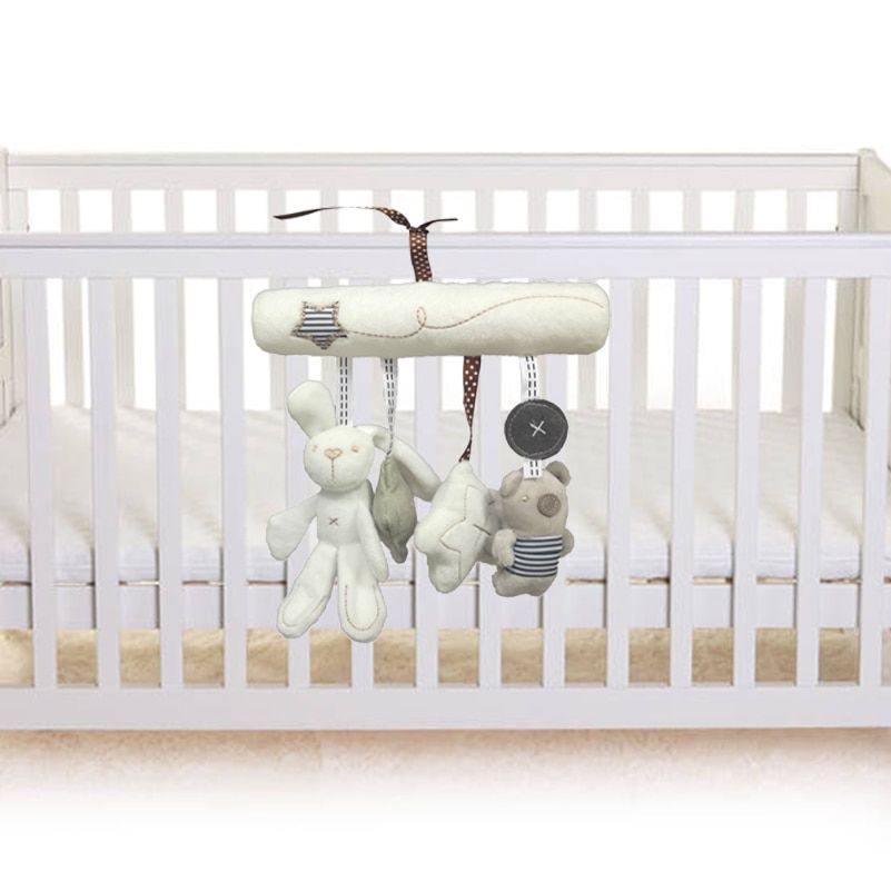 Peluche Lapin Mignon etoile -ne Bebe Musique Suspendue Decor De Chambre a Coucher Siege De Securite Jouet Poussette Accessoires Cadeaux Model 1