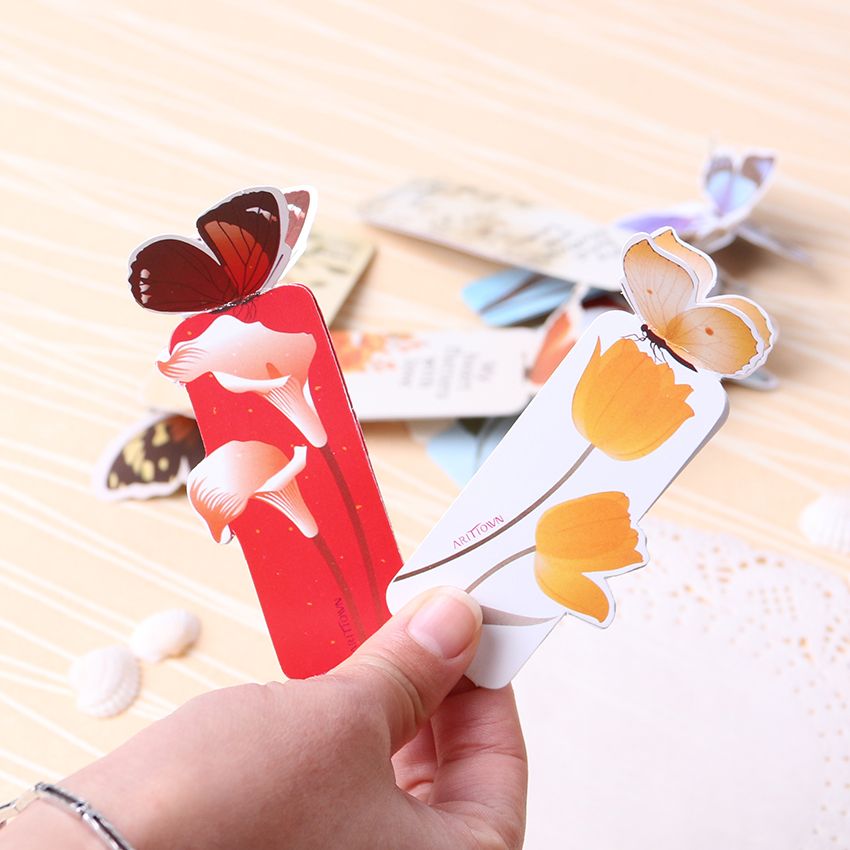 14 Pcs Creative Erfly Bookmarks Cartoon Book Marks Clip