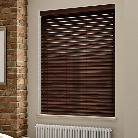 25mm ALUMINIUM VENETIAN BLINDS BROWN