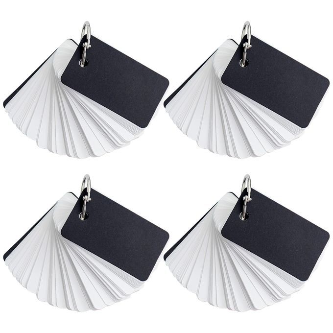 Flash Cards Study Note Cards W/ Binder Rings Flashcards School Black