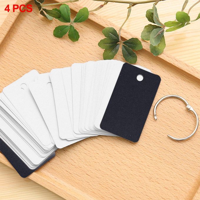 Flash Cards Study Note Cards W/ Binder Rings Flashcards School Black