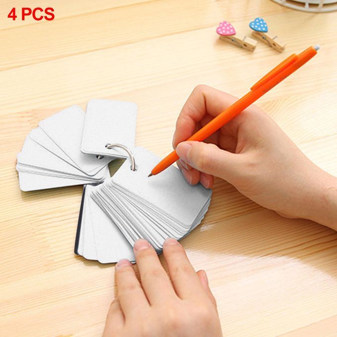Flash Cards Study Note Cards W/ Binder Rings Flashcards School Black