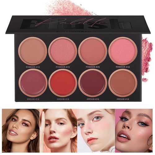 8 Colors Blush Palette, 4 Contour And