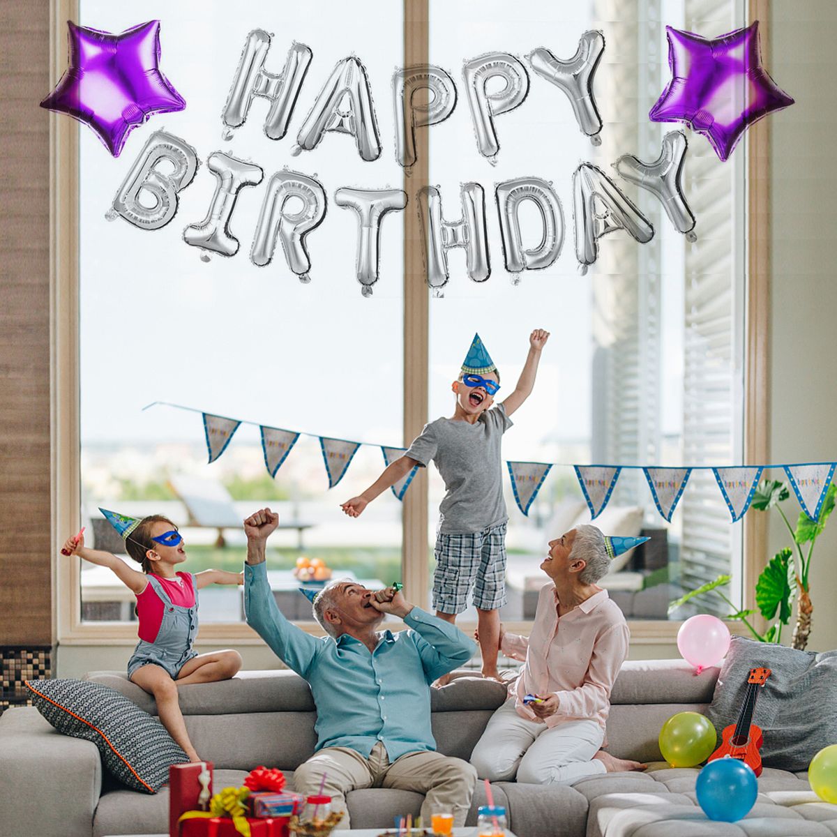 Premium-Quality 37pcs/Balloons Set Indoor   Outdoor Purple