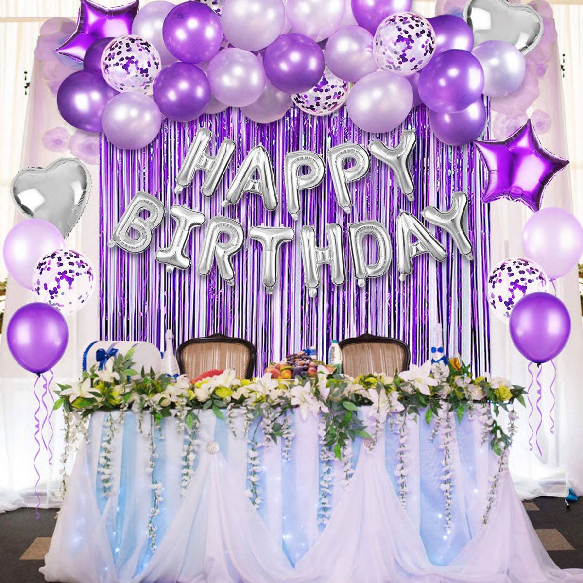 Premium-Quality 37pcs/Balloons Set Indoor   Outdoor Purple