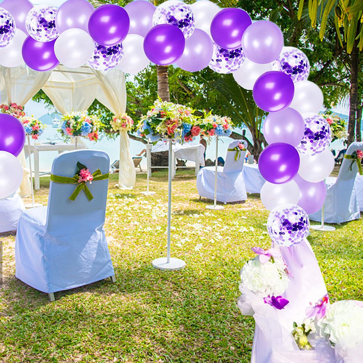 Premium-Quality 37pcs/Balloons Set Indoor   Outdoor Purple