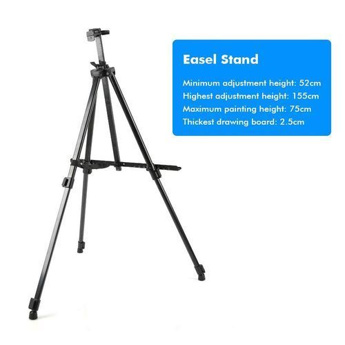 Artist Aluminium Alloy Folding  Easel Adjustable Tripod + Bag Fixing Bar