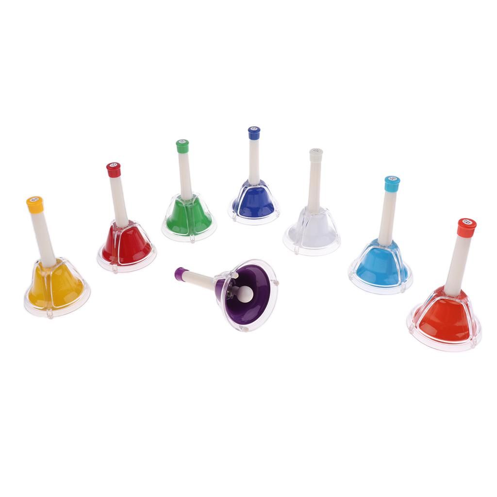 Hand 8 Note Diatonic Metal Bells For Kids Musical Learning