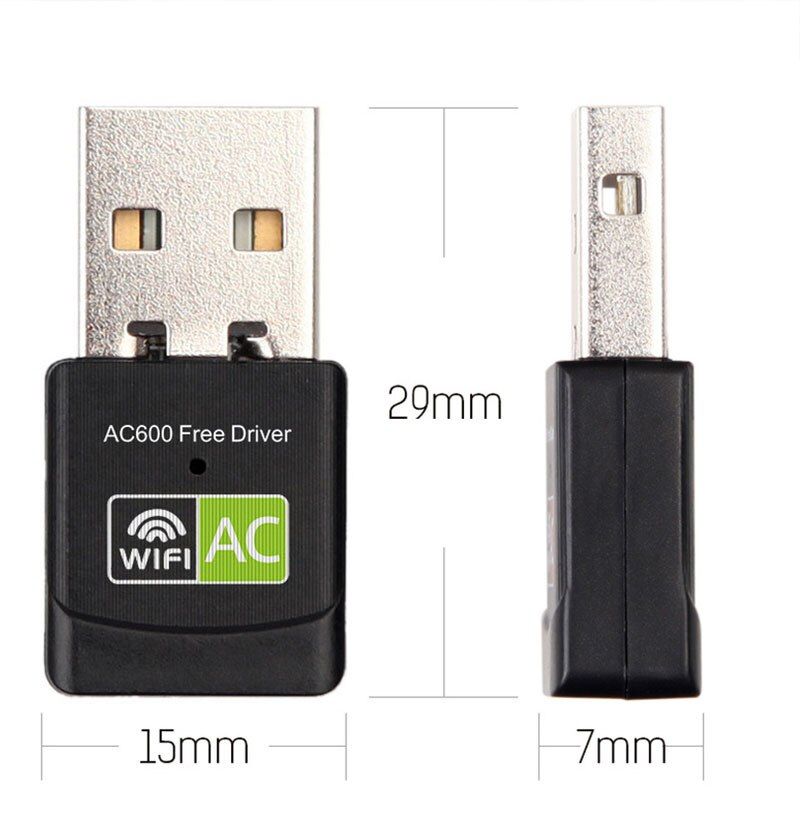 11AC 600Mbps WiFi Network Adapter Dual Band 2.4GHz+5Ghz Free Driver  Realtek