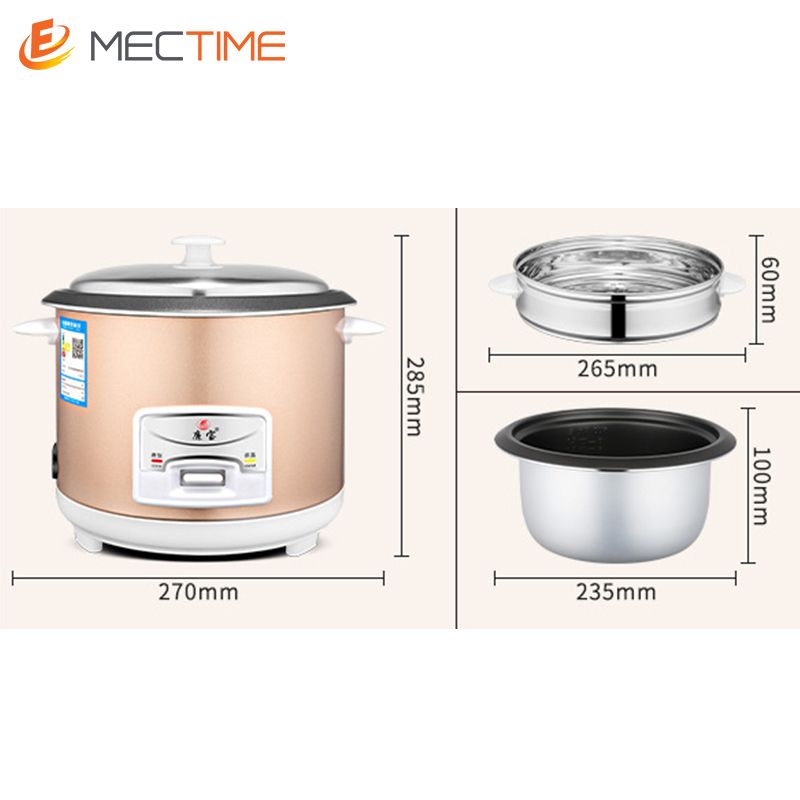 2L Rice Cooker With Steamer Non-Stick Cookers - Gold