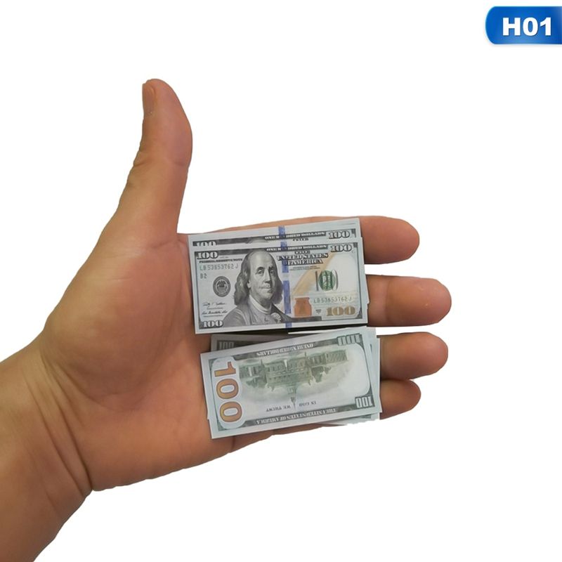 100 Pieces Set Creative Mini 100 Dollars Miniature