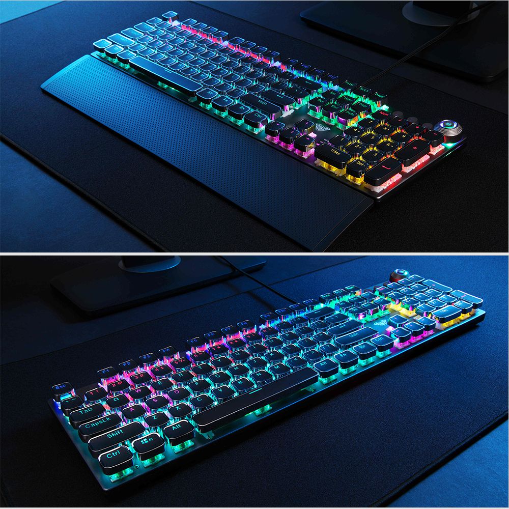 F2088 104Keys Wired Gaming Mechanical Keyboard