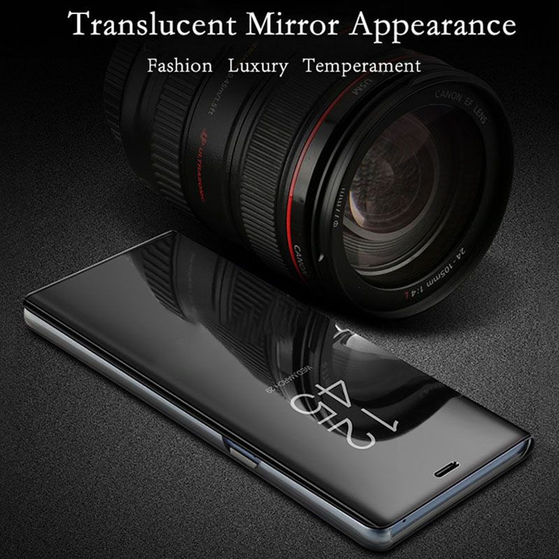 Smart Flip Case For Xiaomi Redmi 4X 5 Plus 6 Pro Note 4 4X 5 5A 7 Mi A1 A2 5X 6 6X 8 Lite 9 SE Pocophone F1 Mirror Phone Cover-Blue