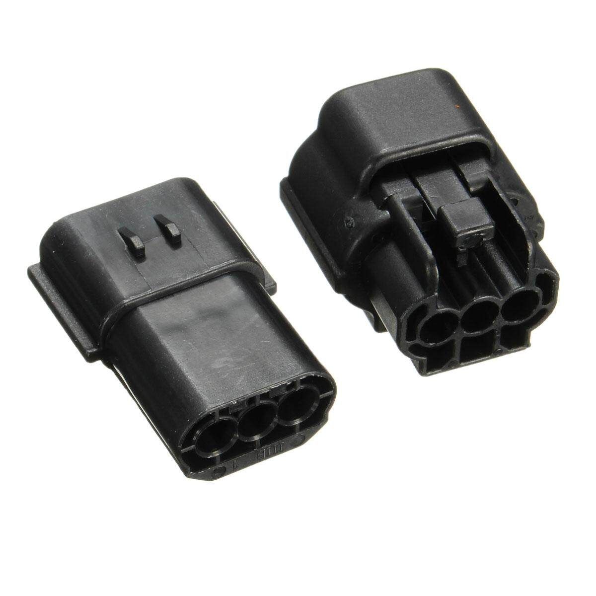 Kit 3 Pin Way Waterproof Electrical Wire Cable Connector Plug Vehicle Truck Car