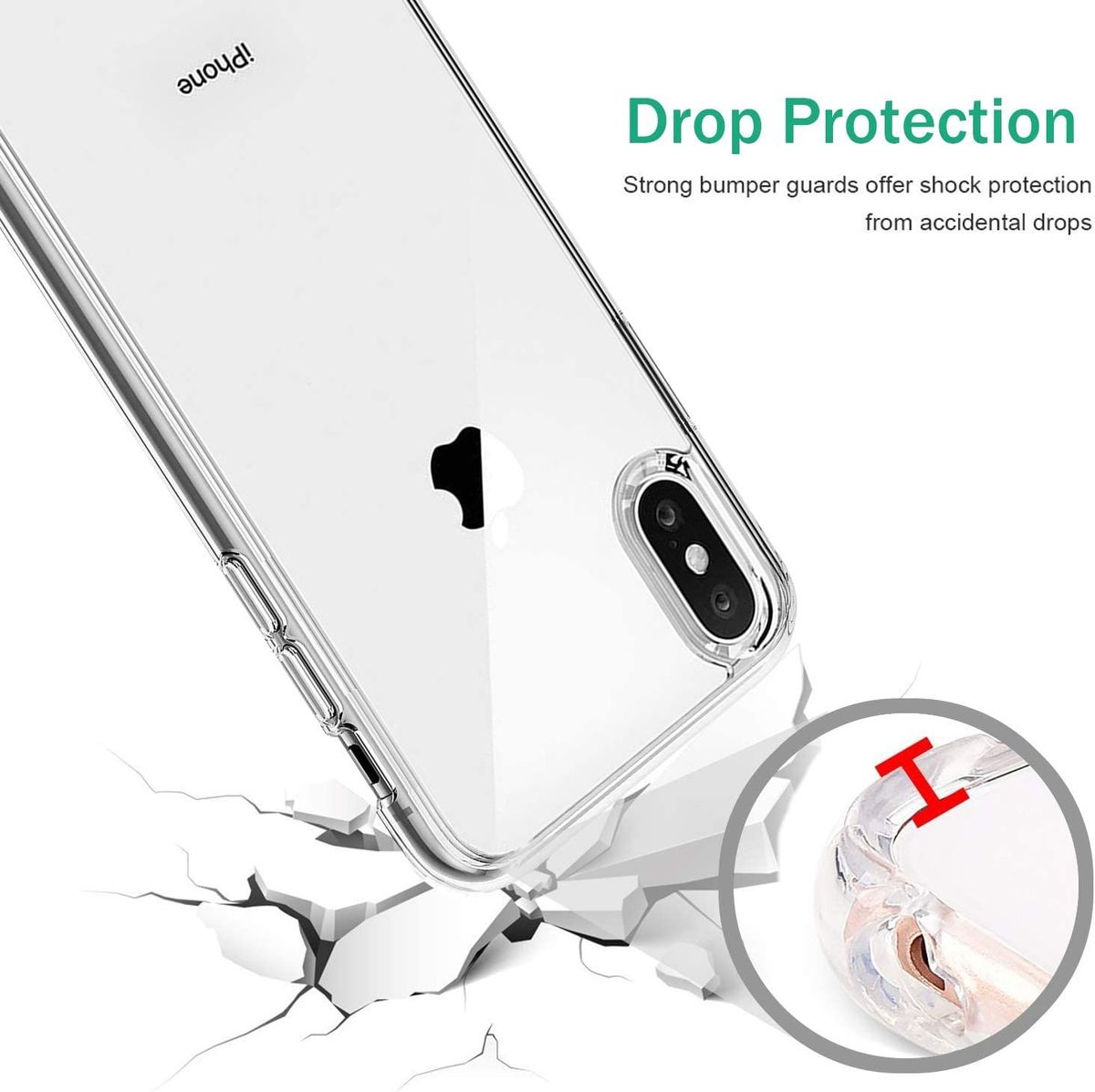 TENOC Phone Case Compatible With IPhone Xs And X\/10, Clear