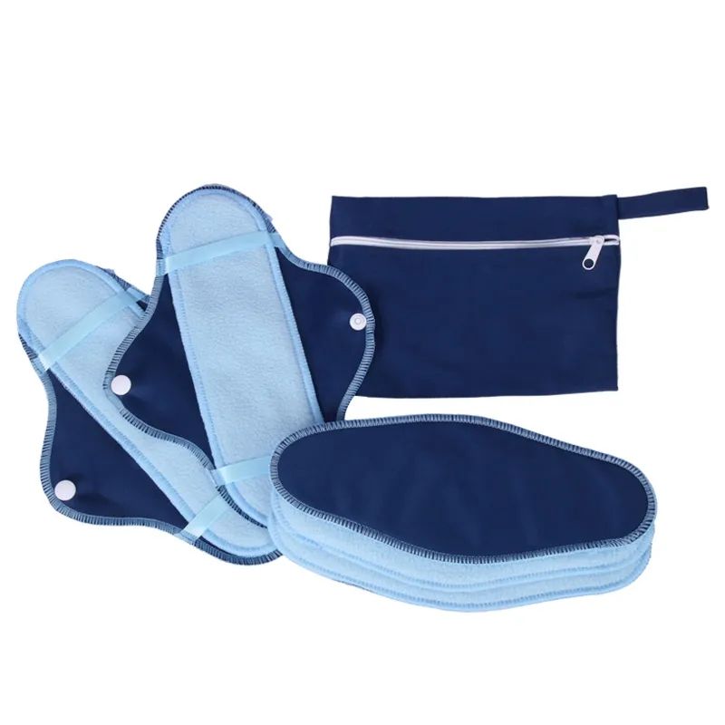 8Pcs/ Set Reusable Washable Cloth Menstrual Pads
