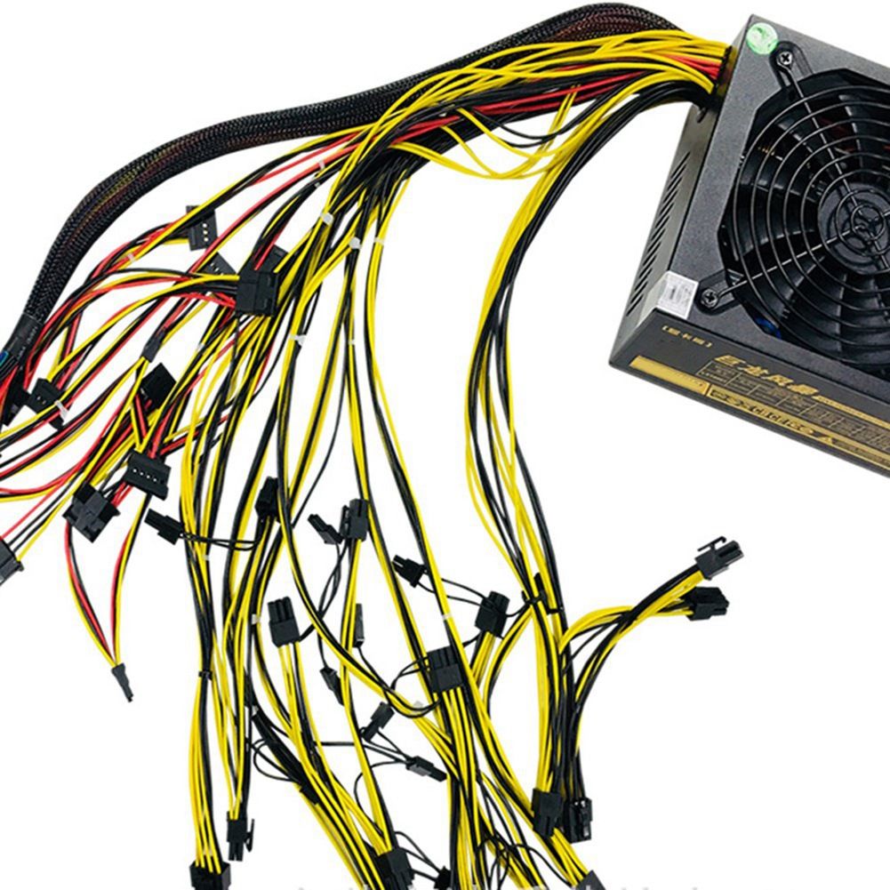 1800W Mining Power Supply AC110V PSU Support 8 Graphics