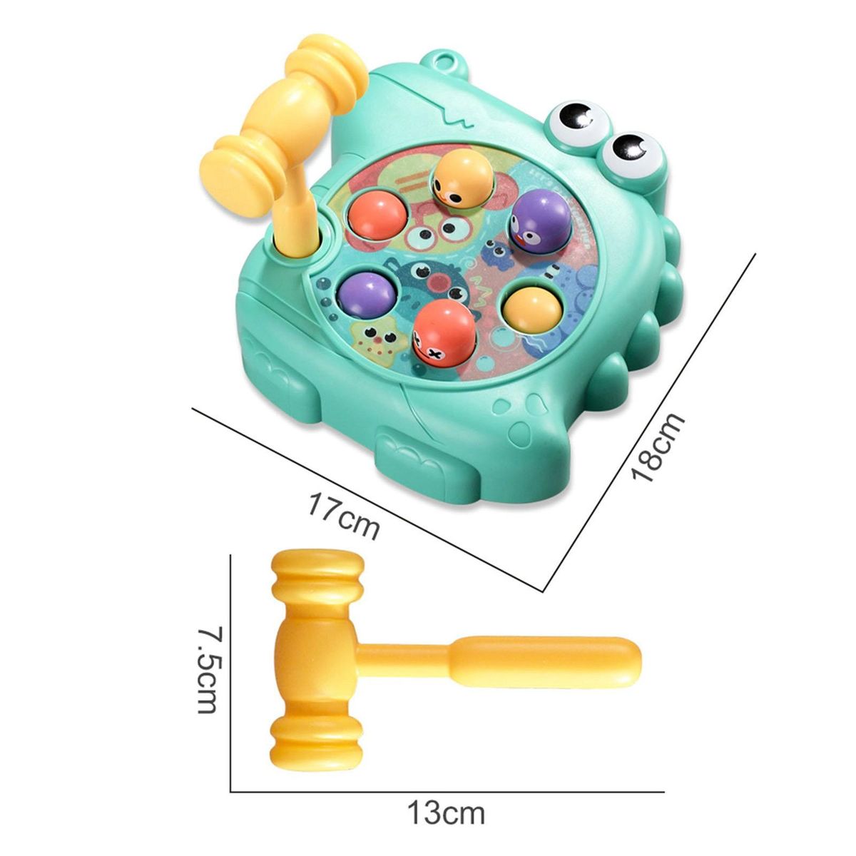 Baby Hammer Toys Baby Boys Girls Sensory Hammer Knock Toy Green