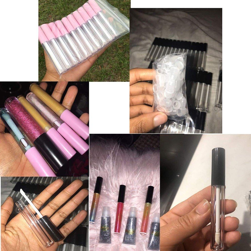 20 Pack 10ml Empty Lip Gloss Tubes Containers Bottles Mini