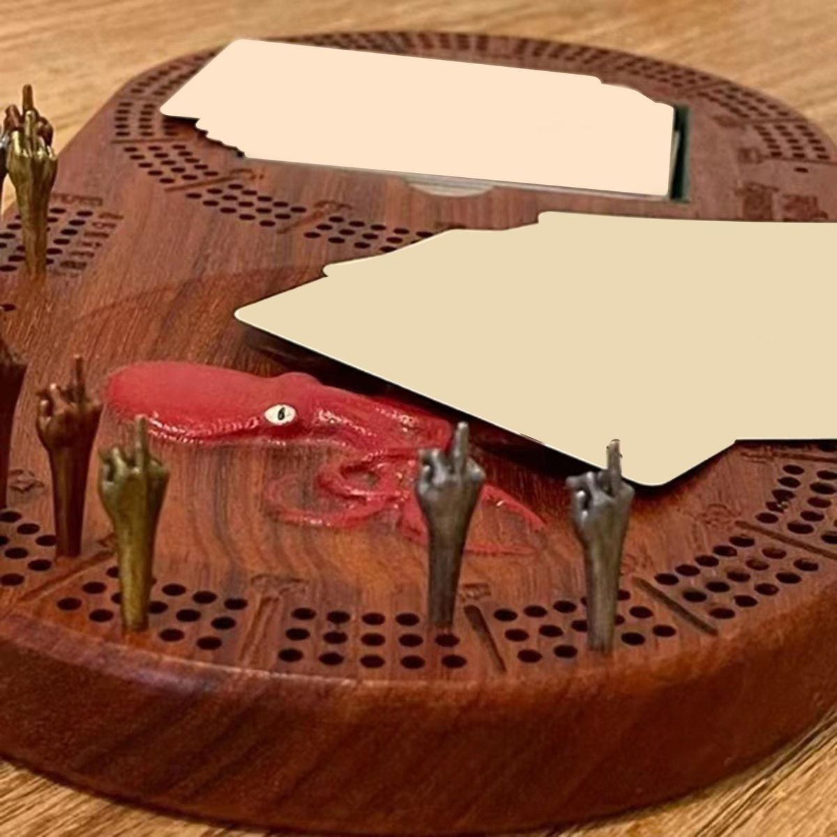 9Pcs Board Game Nails Desktop Card Game Nails Golden