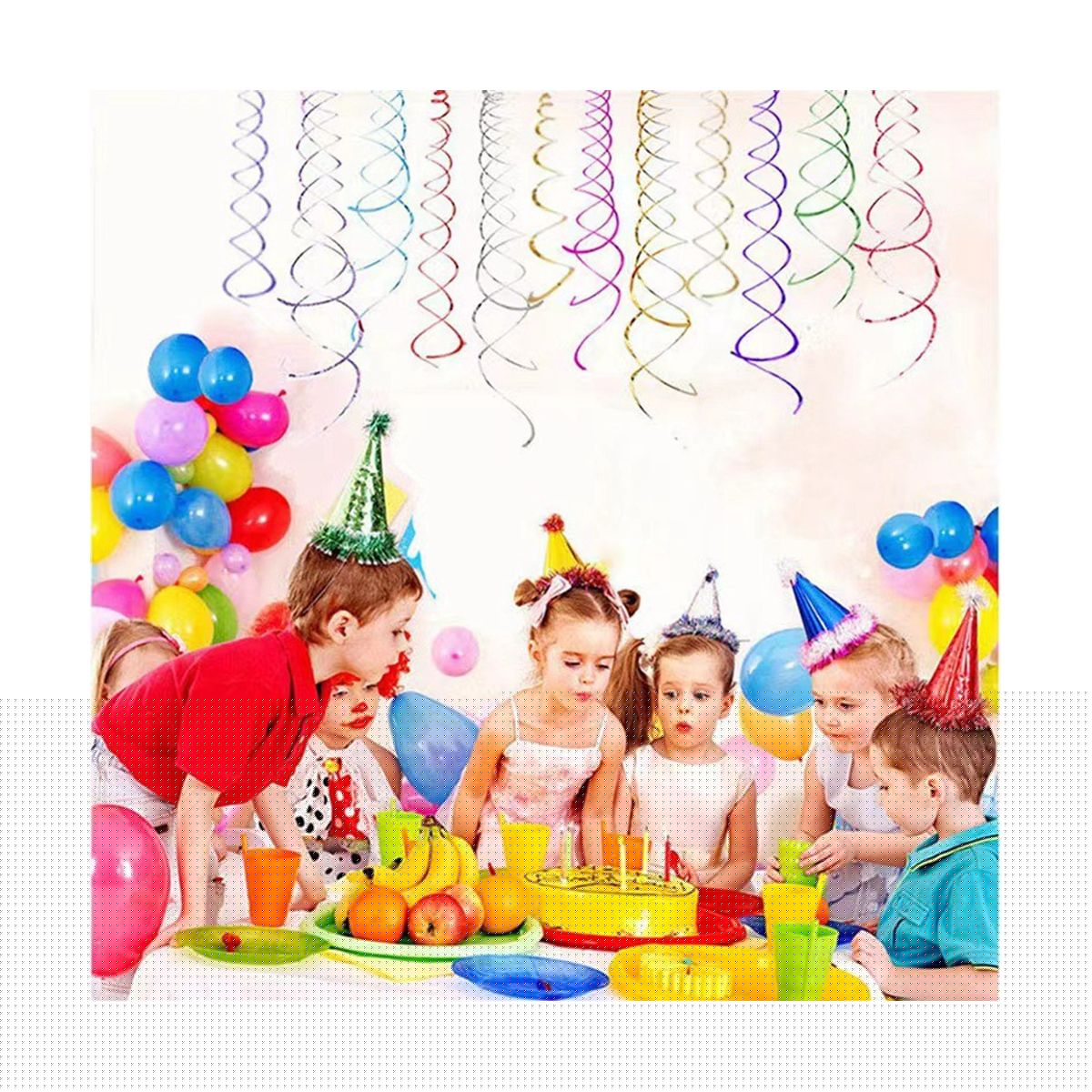 Hanging Swirl Decorations Party Ceiling Decorations Party Decoration Birthday Decoration Pvc Spiral PendantBlue